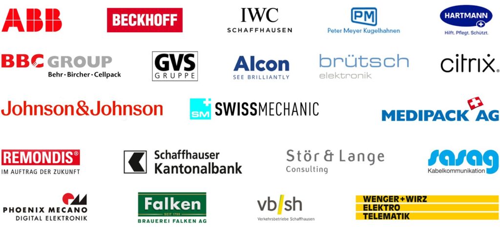 Goldpartner: ABB, Beckhoff, IWC, Peter Meyer Kugelhahnen, IVF Hartmann, BBC Group, GVS Group, Alcon, Brütsch elektronik, citrix, Johnson&ohnson, Swissmechanic, Medipack AG, Remondis, Schaffhauser Kantonalbank, Stör&Lange, Sasag, Phoenix Mechano, Falken Brauerei, vb/sh, wenger + wirz